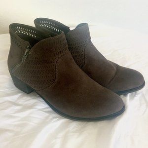 American Rag Chocolate Brown Zipper Ankle Boot